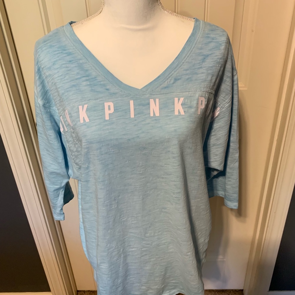 Pink Acid Wash Boyfriend Tee